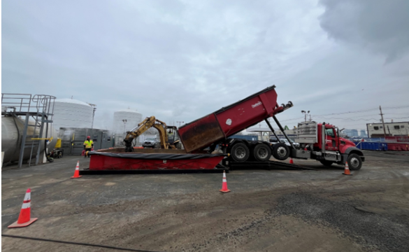 Large dump truck