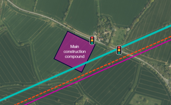 Map of main construction compound