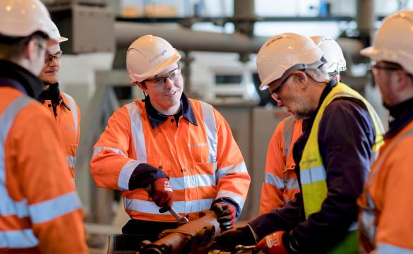 National Grid apprentices at Eakring