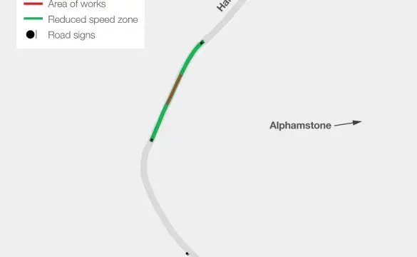 Map of location of traffic management measures