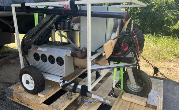 Prototype of a portable vacuum purging system