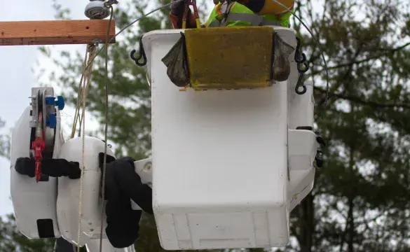 Men in excavator