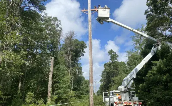 Power restoration after storm damage