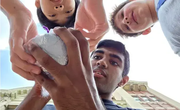 Students working together