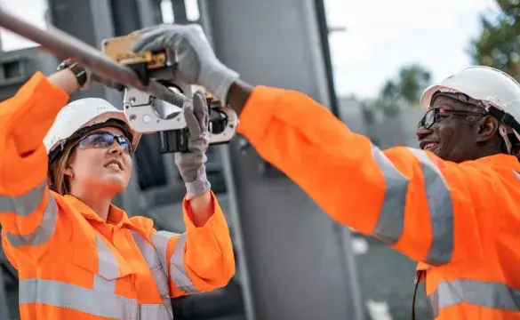 National Grid engineers working on equipment