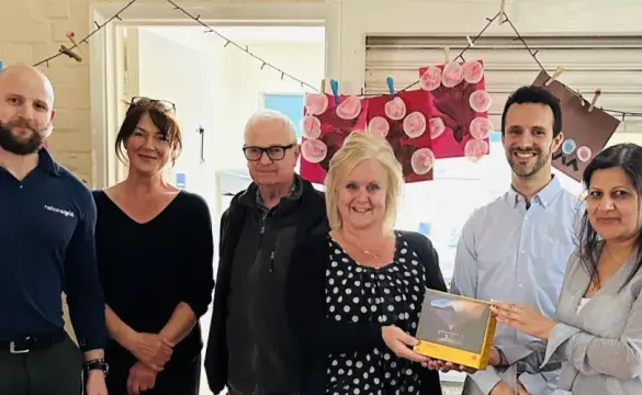 National Grid project team donates projector and screen to support Stocking Pelham Village Hall 