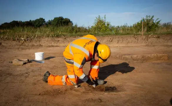 Archaeological works taking place on the Viking Link route.