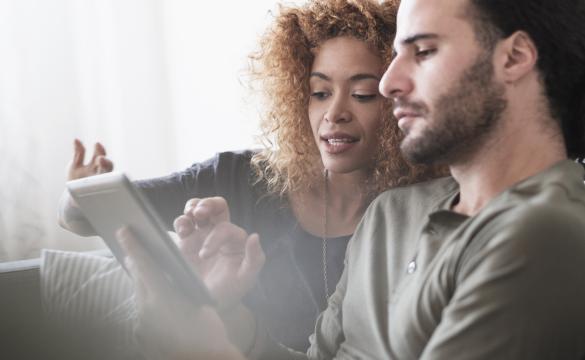 Couple Looking online