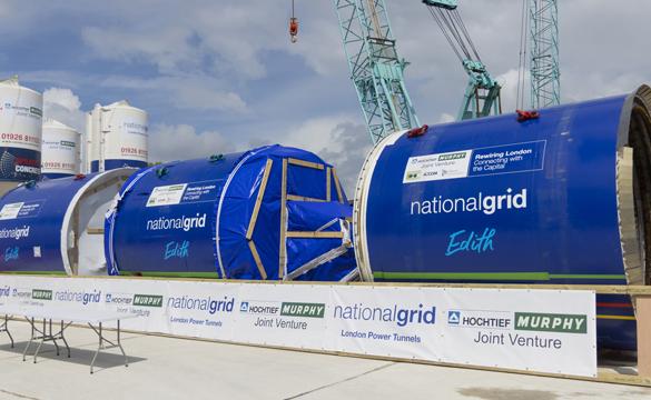 For National Grid article '32.5 km tunnelling project under London begins'