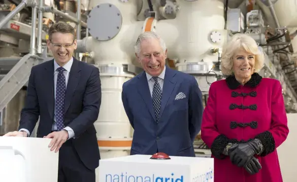 Prince Charles and Duchess of Cornwall with National Grid's CEO at the London Power Tunnel opening ceremony