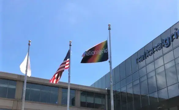 National Grid's Pride flag outside our office in Waltham, US