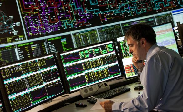 National Grid engineer working in the Transmission Network Control Centre