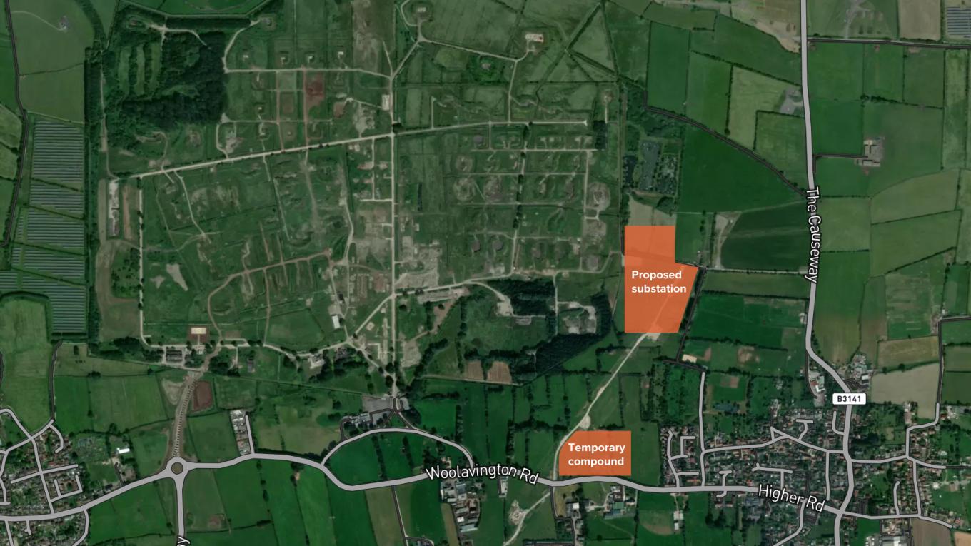 Woolavington substation map