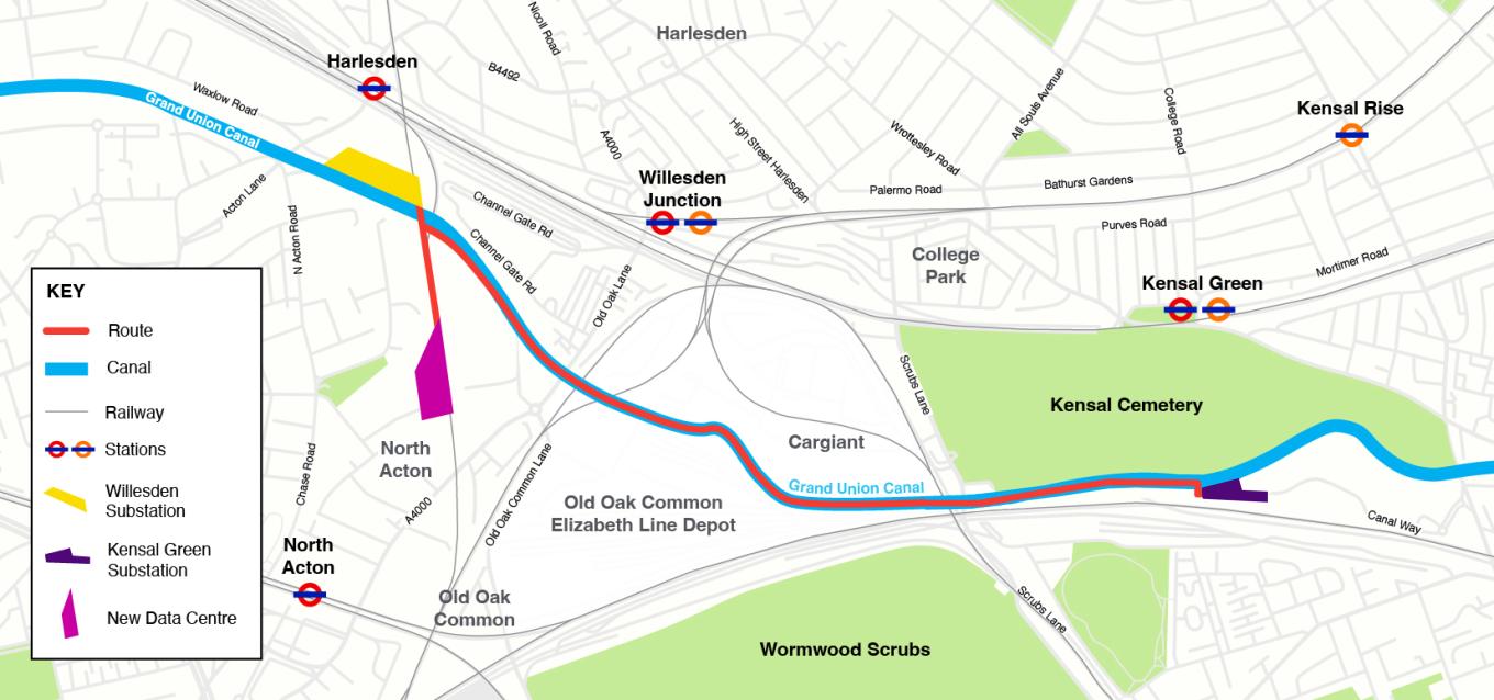 Willesden and Kensal Green Connection project map