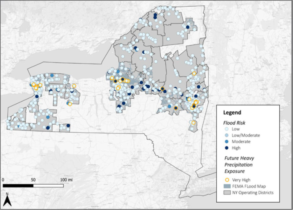 Map of substation area flood risk