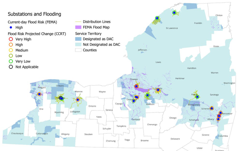 Map of substations identifies for flood wall projects