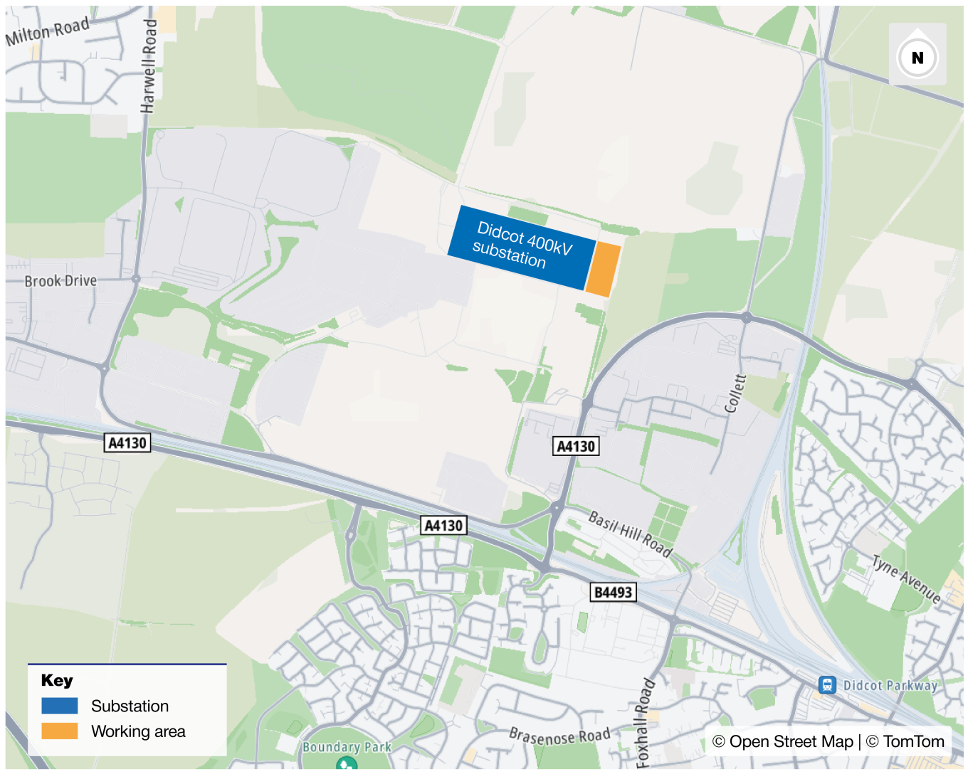 Didcot Substation Map smal