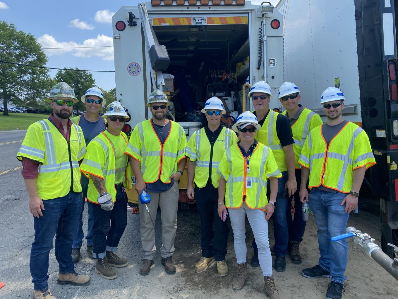 Employees wearing PPE