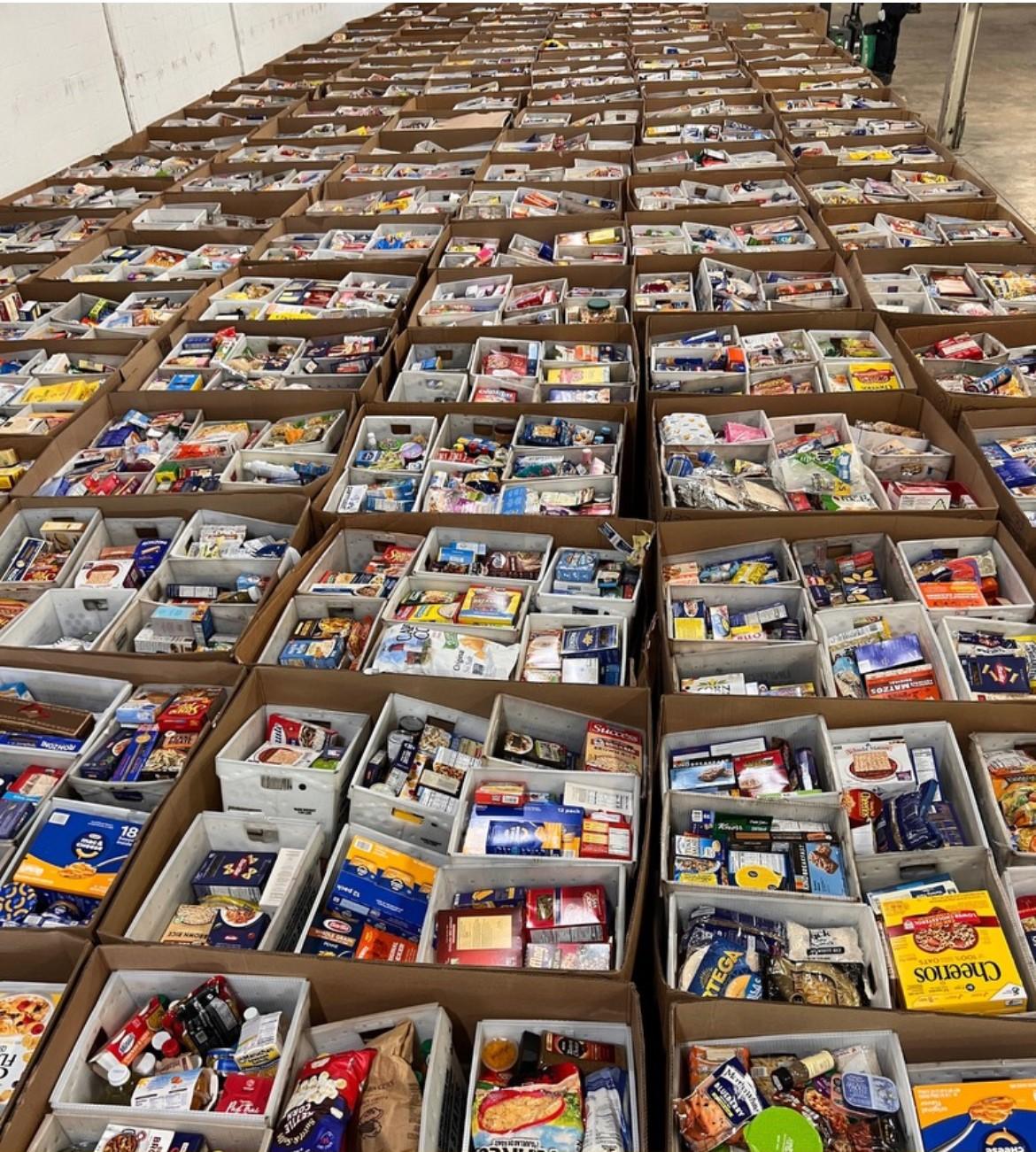 Stamp out hunger food donation boxes