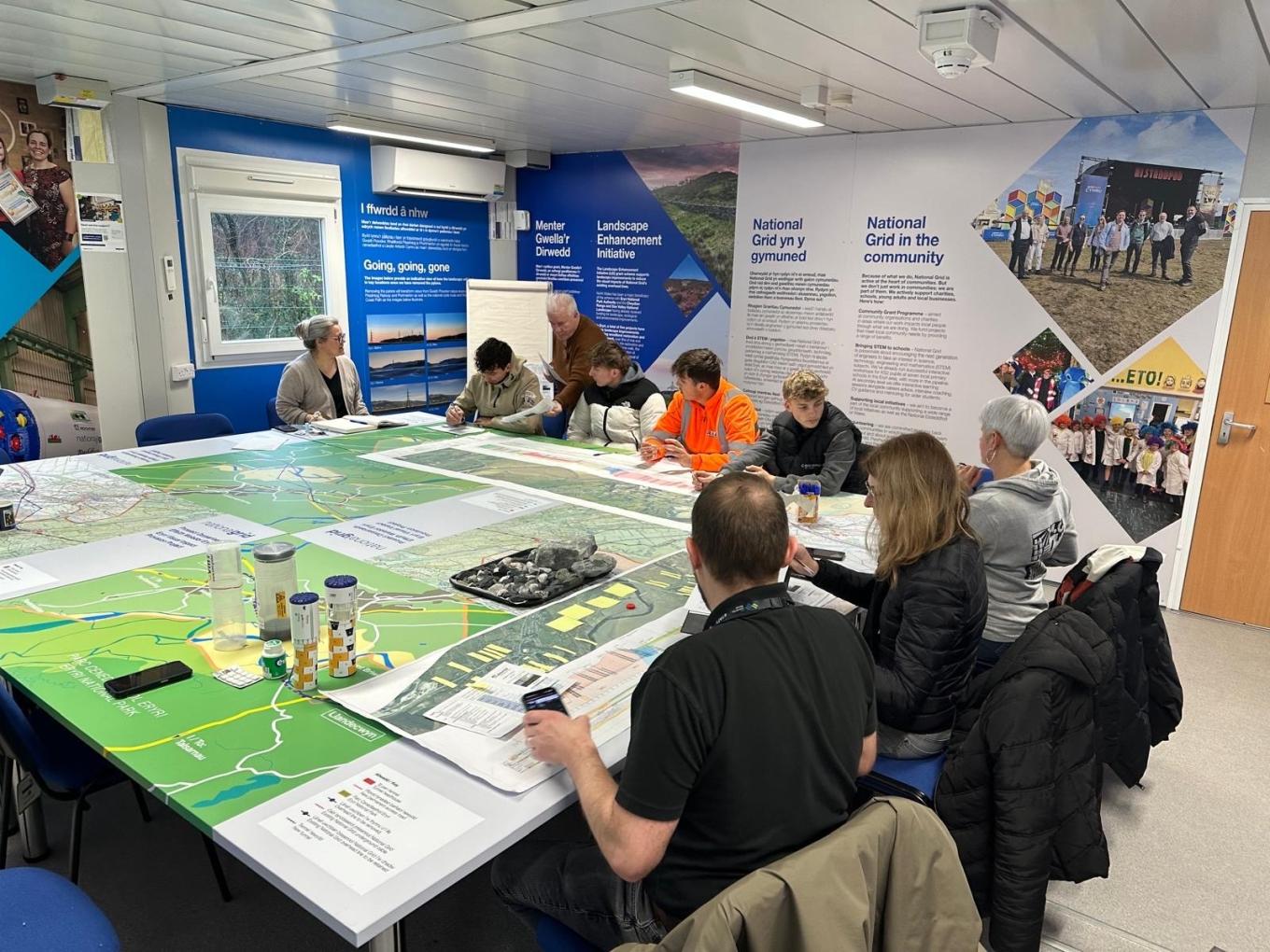 French exchange students in project information centre 