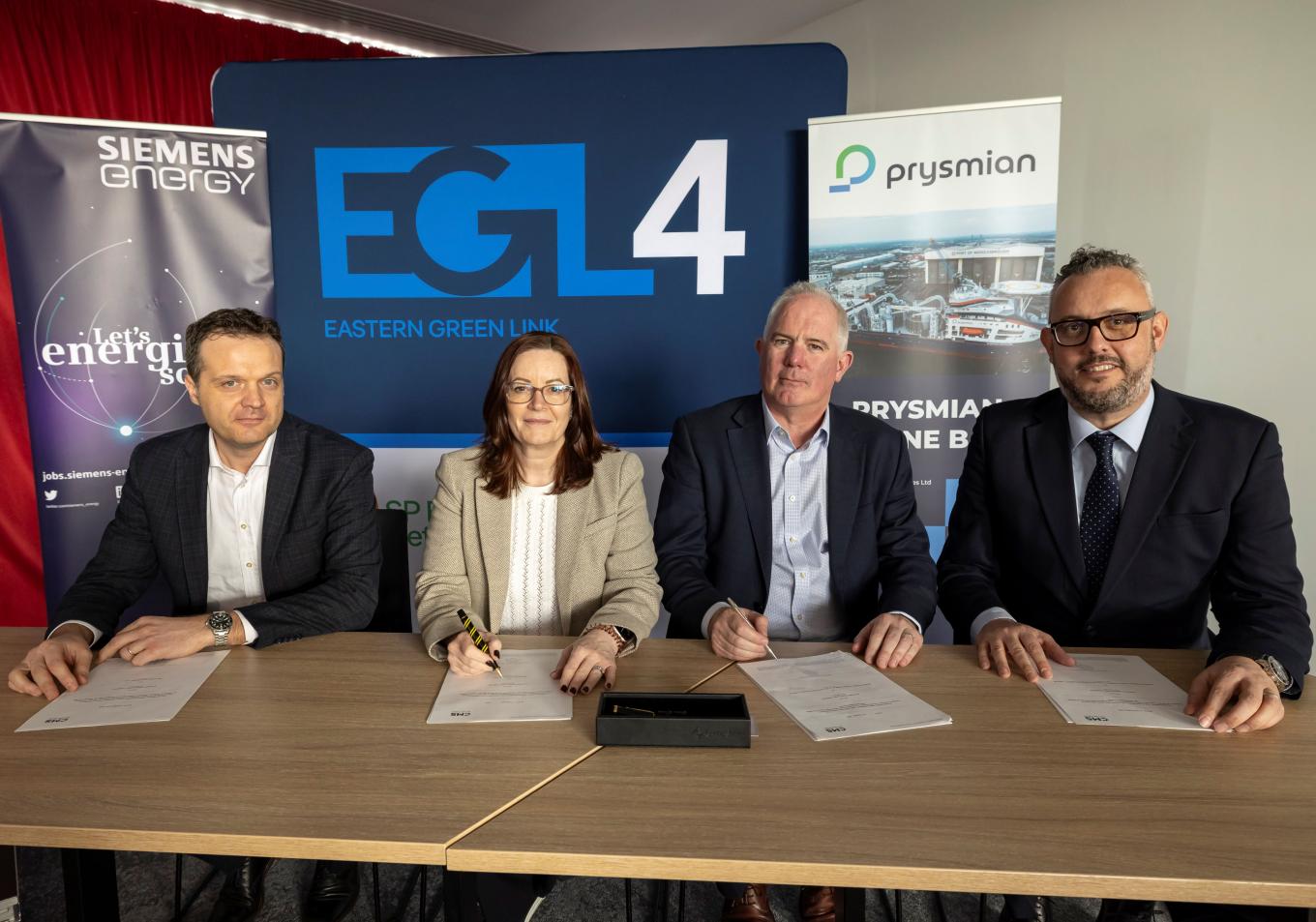 Eastern Green Link 4 contract signing with Siemens, SP Energy Networks, National Grid and Prysmian