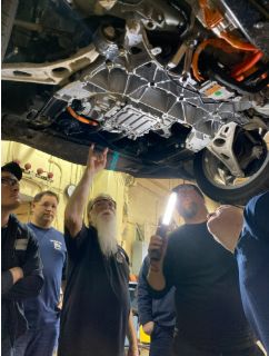 Automotive training with car