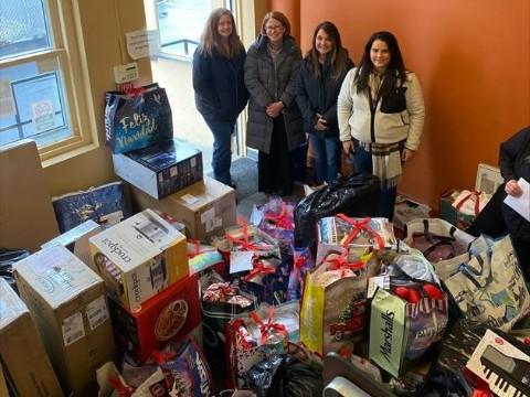 National Grid employees deliver gifts