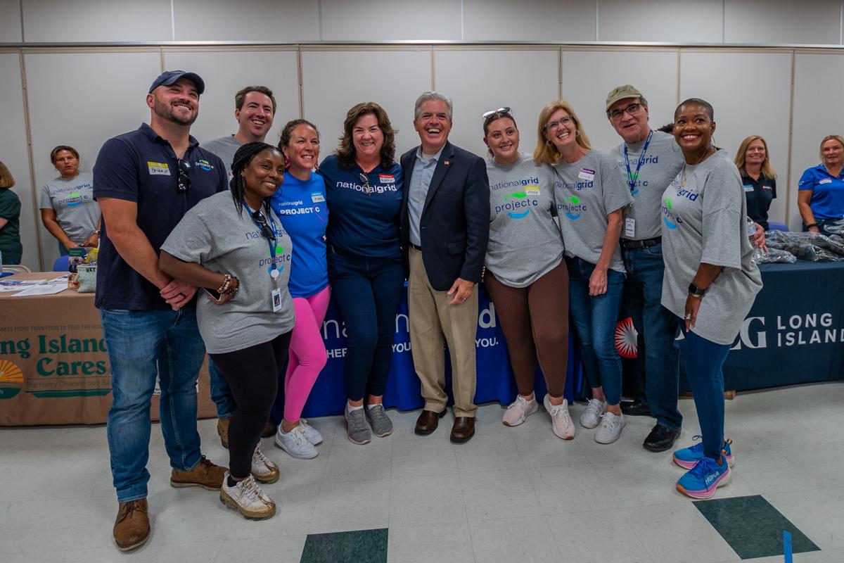 National Grid employee volunteers at the Suffolk County Stand Down event.