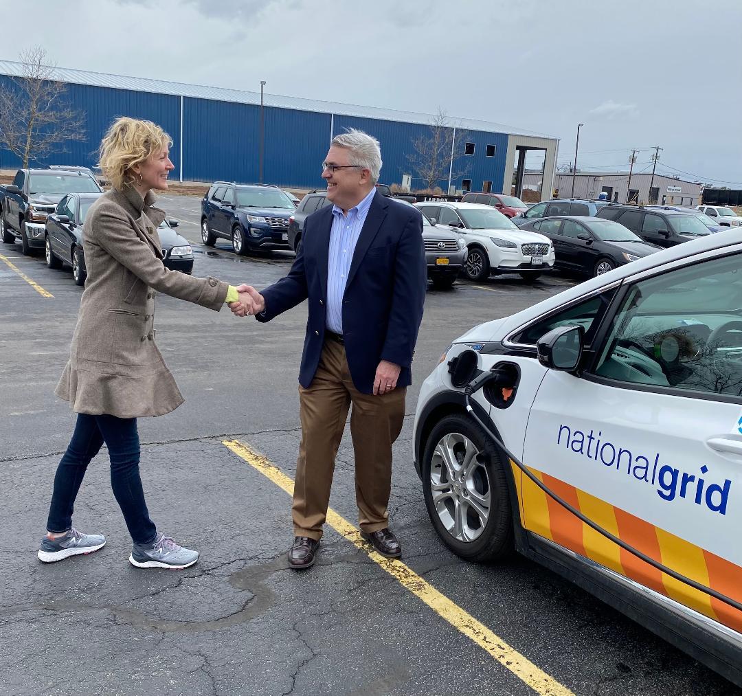 National Grid members shaking hands 
