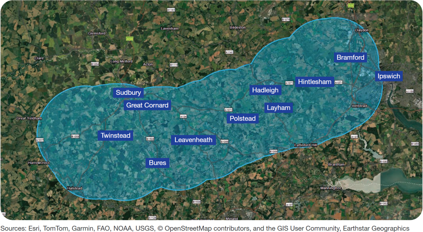 Map of eligibility area