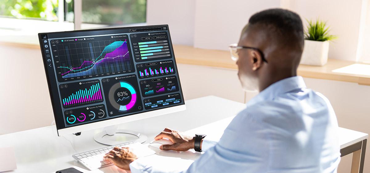 Man working on a system