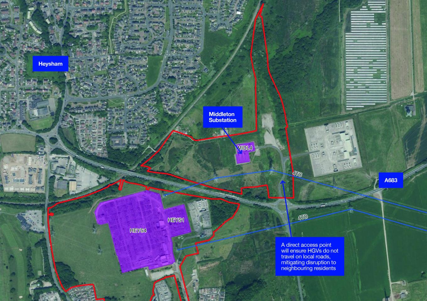 NGET Middleton map