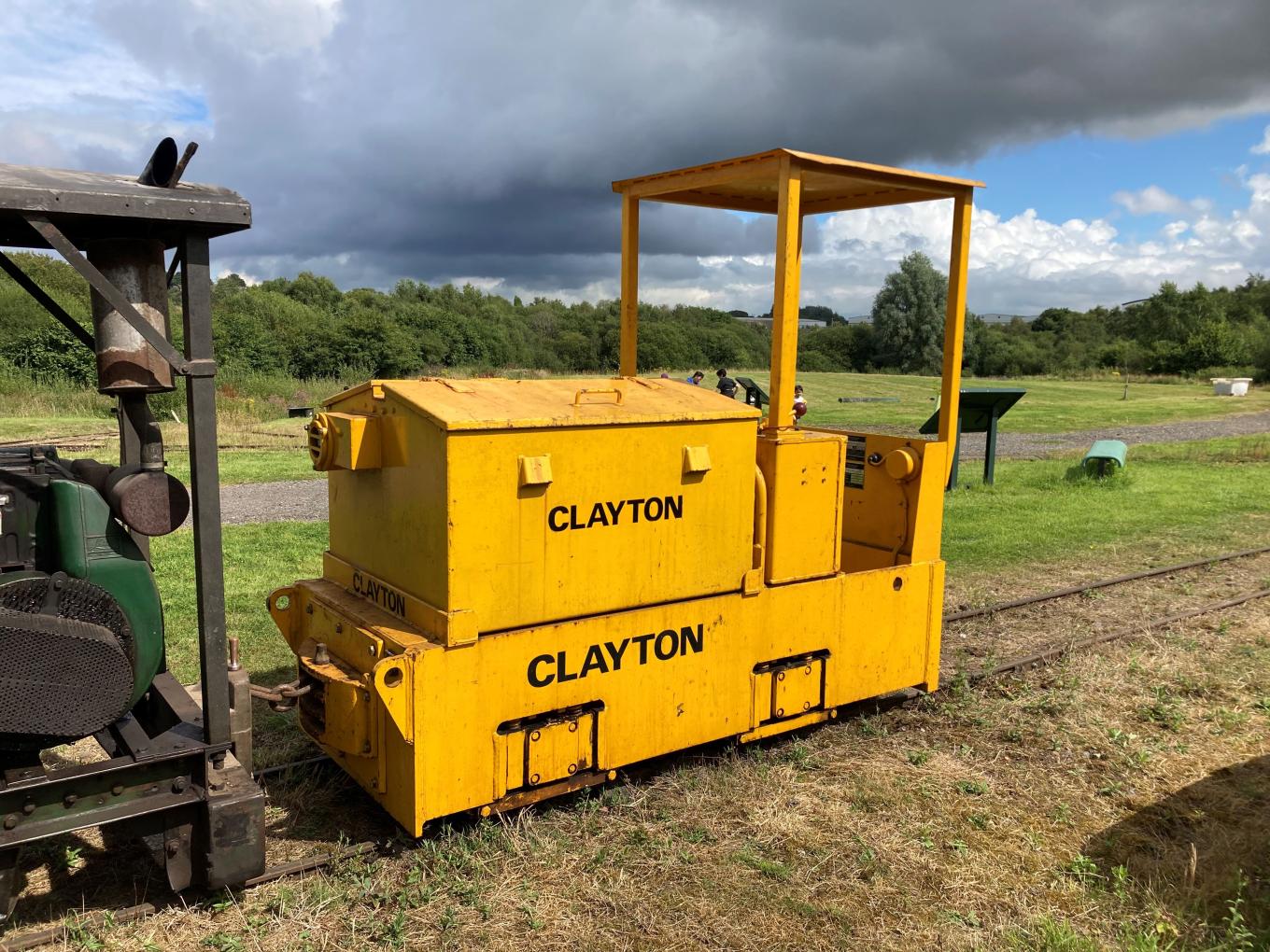 Image of ‘Prometheus’, a yellow battery electric locomotive that once supported maintenance work on National Grid’s cables within the Woodhead Tunnel in the Pennines