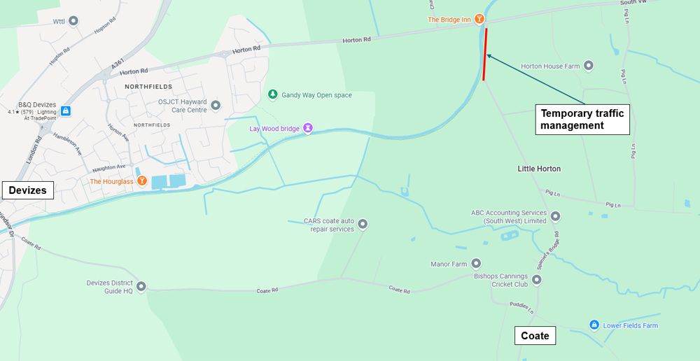 NWD VIP temporary traffic management map