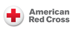 A logo that reads American Red Cross 