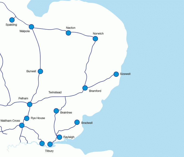 EAG - The network today in East Anglia