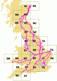 A gridded map of the gas transmission network in Britain for reference