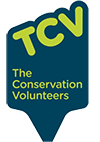 A small logo that reads the conservation volunteers 