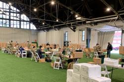 US military personnel in hangar serving for National Guard - used for 'From National Grid to National Guard' story