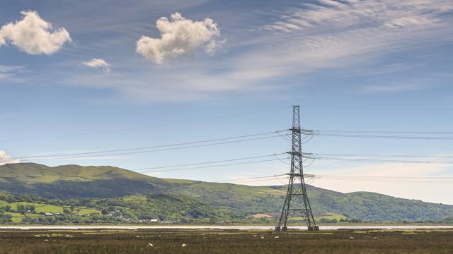 PylonOverheadLines_River_Hills_640x360.jpg Embracing biodiversity in Wales - Lattice electricity pylon in field with hills in the background