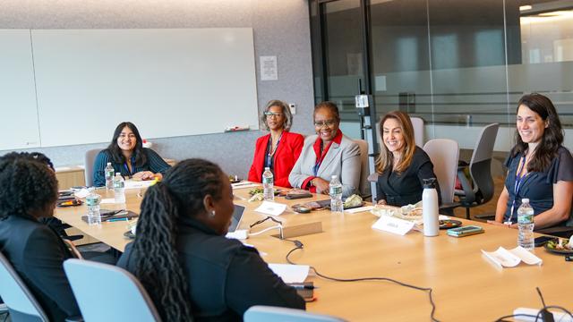 Leela chairing meeting with women leaders for Girls Takeover