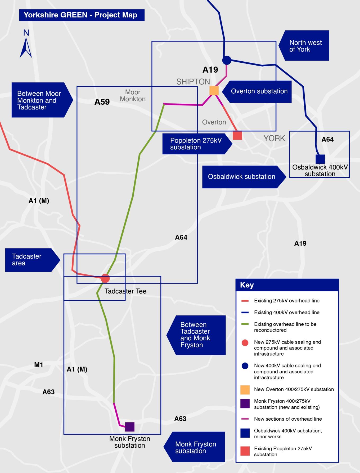 Map of Yorkshire Green project