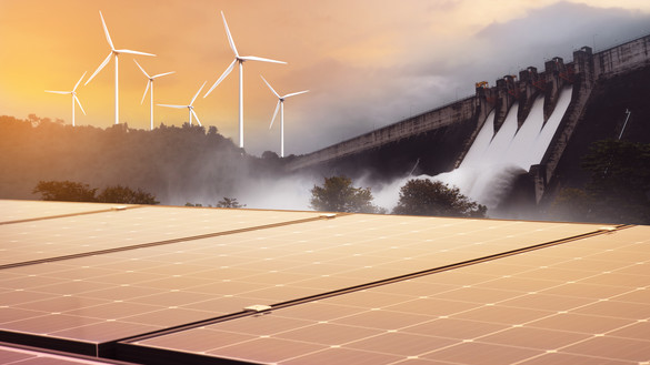 Wind turbines hydro energy and solar