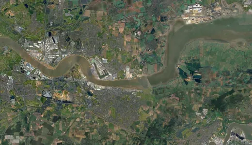 Satellite image of green space