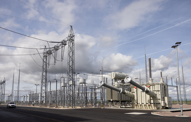 AC yard at Viking Link's UK converter station