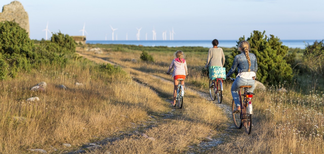 Coastal bike ride wind farm
