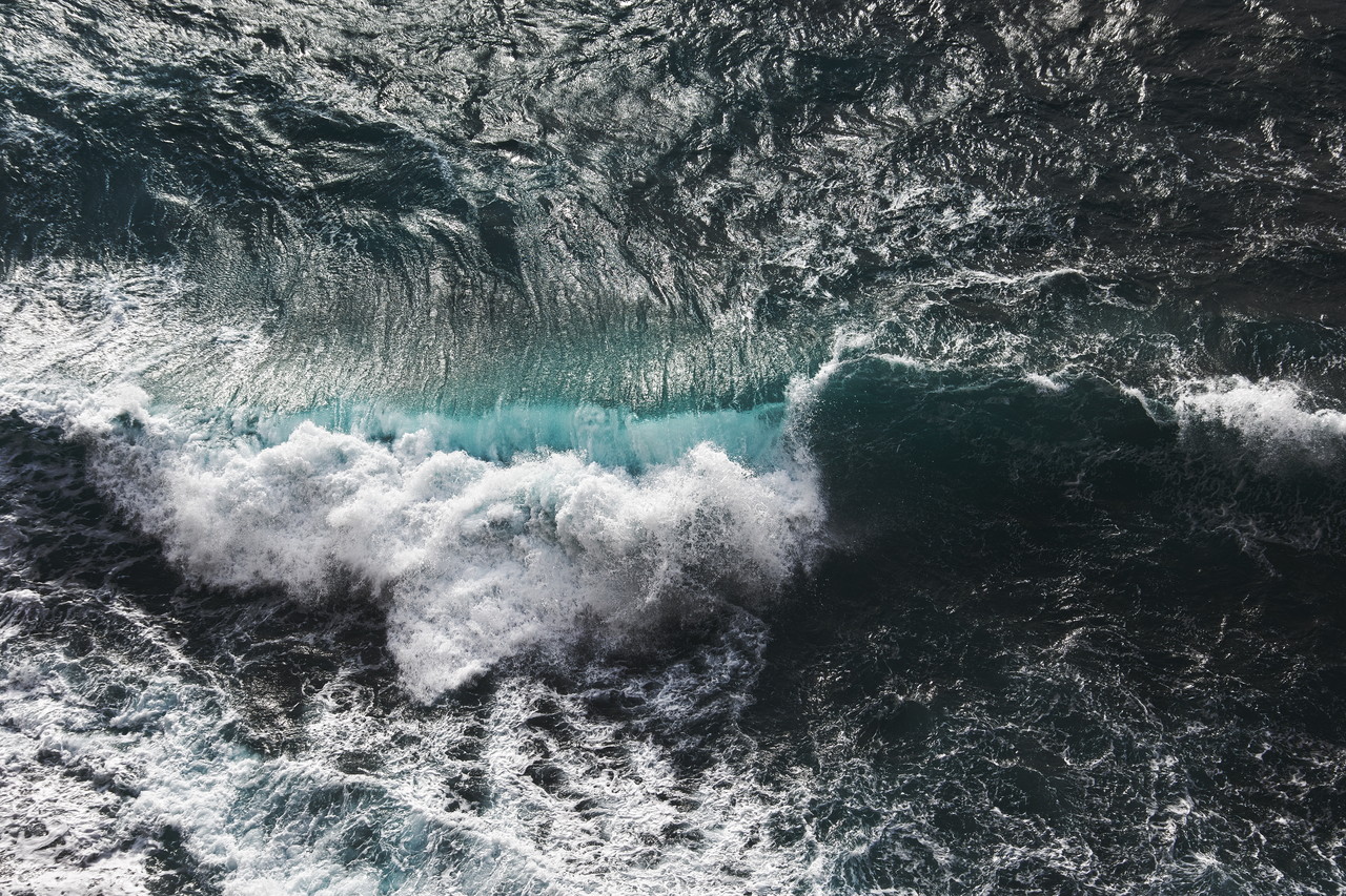 Aerial view of waves