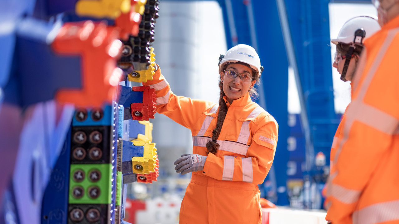 Woman engineer on a project site wearing personal protective clothing