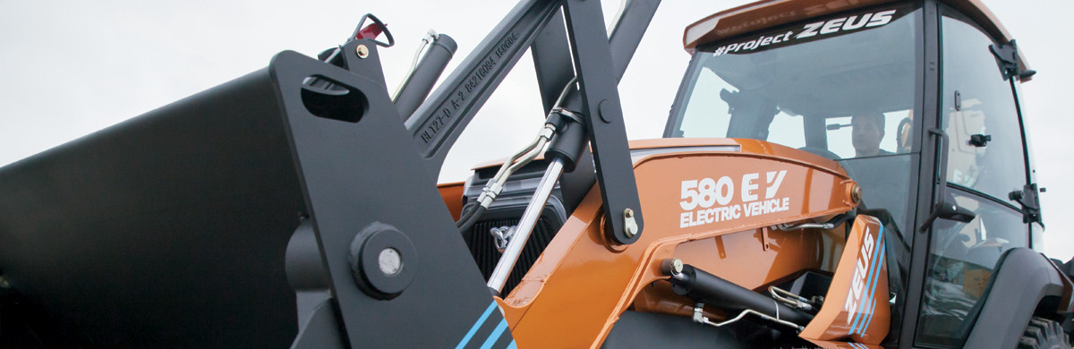 All-electric backhoe loader / digger