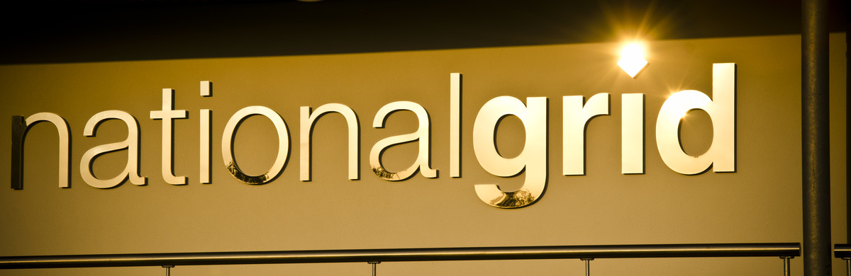 National Grid logo on the side of a building